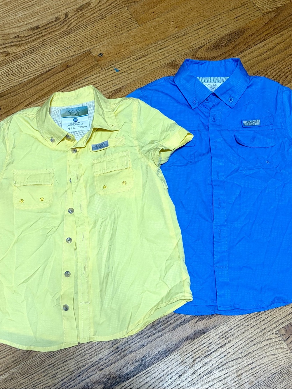 Ocean & Coast Kids Yellow Short-Sleeve Button-Up Shirt